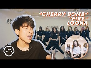 Performer React to LOONA "Cherry Bomb" and "Fire" Dance Cover