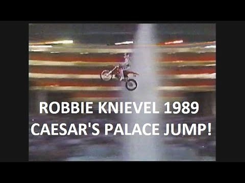 ROBBIE KNIEVEL CAESAR'S PALACE FOUNTAIN JUMP! 1989!