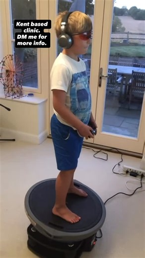 Lara Barnes on Instagram: "What is this wizardry, you ask? 🧙‍♀️🪄😎 What you’re seeing here is a mum (me!) using infrared light therapy, sound therapy and visual therapy (Neurosage). We have included balance exercises and a vibration input therapy to support my son’s healing and help him build strong brain-to-body connections. I’m incredibly grateful to have learned these strategies from @dr.kyledaigle and will now be bringing them to the UK through my clinic based in Kent. Here, we’re combinin