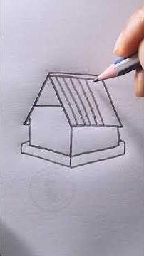 Easy House Drawing with Pencil | Simple Small House Sketch Step by Step