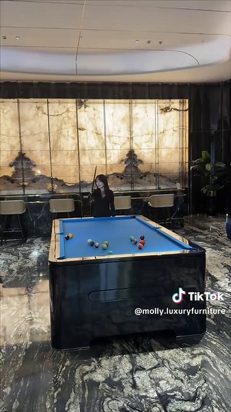 Bored at home? YOU NEED this pool table. 🎱 Hosting a party? YOU ABSOLUTELY NEED this pool table! Crafted from ultra-light full carbon fiber with a sleek silhouette — pure luxury feels. ✨ #GameNight #HomeEntertainment #LuxuryHome #ModernDesign #TikTokMadeMeBuyIt