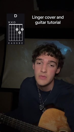 Linger cover and guitar tutorial with chords #fyp #songcover #guitar #guitartutorial #thecranberries