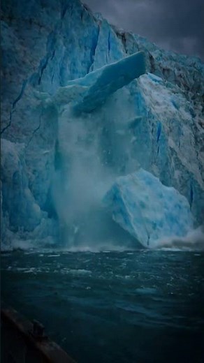 Glacier calving like you've never seen before 🫨 #shorts #glacier