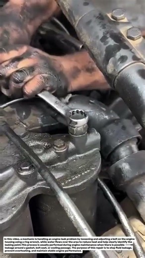 Emergency Engine Leak Repair Using Wrench and Water Cooling Method | Mechanical Maintenance Process.