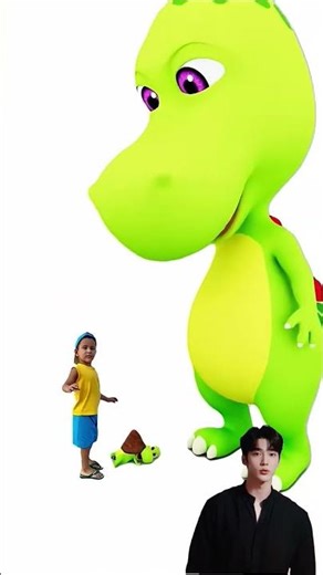 “Don’t Poop on the Baby Dinosaur!! 😂”#funny #viral