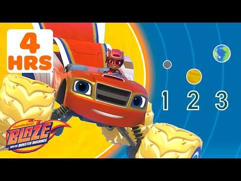 4 Hours of Blaze Using SCIENCE in Space and Rescues! 🧪 | Blaze and the Monster Machines