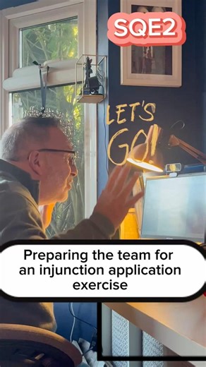 Preparing the team for an Injunction Application exercise | Advocacy | SQE2 with Dr Schatz
