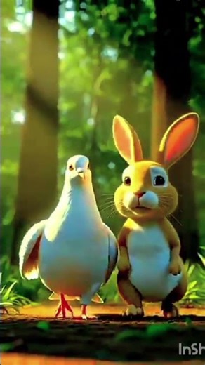 कबूतर की समझदारी ने बचाई खरगोश की जान 🕊️🐰