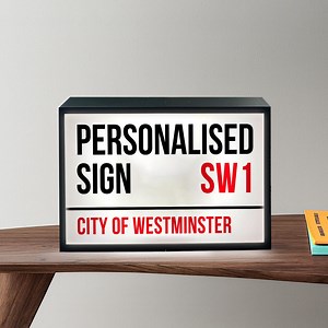 Personalised Street Sign Lightbox: Custom Text & Postcode, 3D Printed LED Decor - Etsy Canada