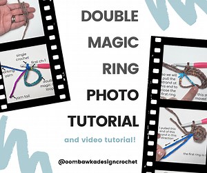 Double Magic Ring Photo Tutorial and Video Tutorial