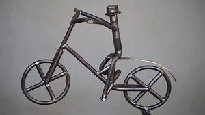 Creative welding! Scrap metal art! Kinetic balancing desk! Bicycle