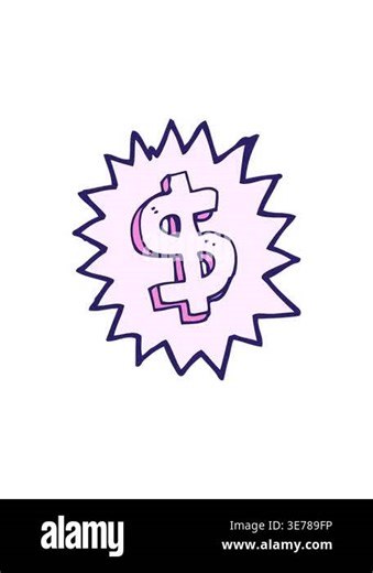 spinning motion animation of cartoon dollar symbol Stock Video Footage - Alamy