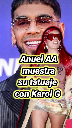 Anuel AA muestra su tatuaje con Karol G. #karolg #karolg