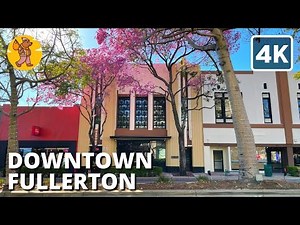 Downtown Fullerton Walking Tour Orange County | {4k} 🔊 Binaural Sound