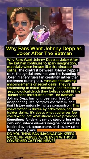 Fans Imagine Johnny Depp as the Joker #johnnydepp #thebatman