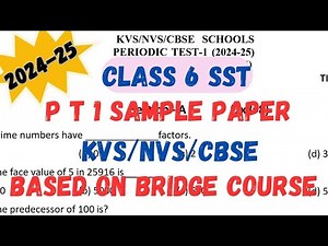 CLASS 6 SST PT 1 / 2024-25 SAMPLE PAPER / KV / CBSE/ KENDRYA VIDYALAYA P T 1 2024
