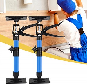 BOYOU Cabinet Jack for Installing Cabinet Support Rod - Adjustable Support,Telescoping Support Poles,Extend from 11.8 Inch to 23.2 Inch,Supports Up to 38 Lbs,2 Set (Blue)