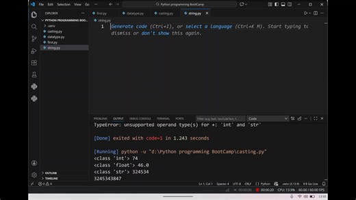 String in python programming, Python Programming Bootcamp, Module 2, Class-2 If you want to enroll Zero to Job Ready full python Course Contact with us- 01827304759/ 01946-189303 (WhatsApp) #theschoolofcomputerscience #pythonprogramming #softwaredevelopment #python #computer #artificialintelligence #AI #courses #Programming #computerscience | The school of computer science