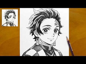 Draw Tanjiro Kamado Step by Step | Kimetsu no Yaiba Character