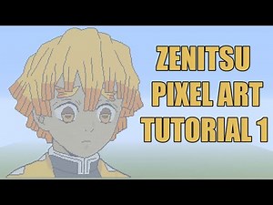 Minecraft Zenitsu Agatsuma Pixel Art Tutorial 1(Demon Slayer /Kimetsu no Yaiba)