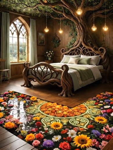 Epoxy Flowers Floor with Wood work #epoxy #floor #resin #decoration