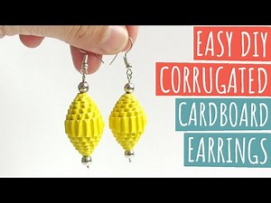 Easy DIY Corrugated Cardboard Earrings | DIY Jewelry | Handmade earrings