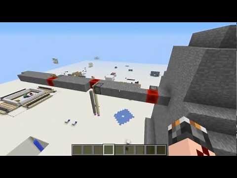 Automatic Infinite Bridge Builder - Minecraft Redstone