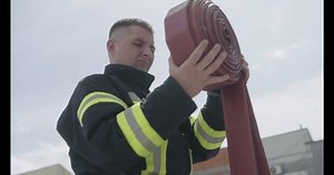 Professional Firefighter Seen Diligently Cleaning Storing Stock Footage Video (100% Royalty-free) 3533199827 | Shutterstock