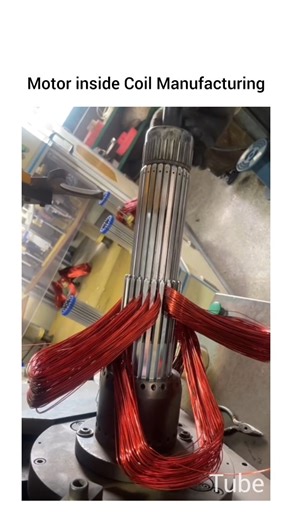 Engineering Tube on Instagram: "Motor inside coil manufacturing typically involves the production of stator or armature coils used in electric motors and transformers, where the process begins with winding conductive wire, usually copper or aluminum, around a core or form to create the coil. The process includes several steps: wire preparation (insulation and cleaning), winding (manual or automated winding machines), impregnation and varnishing to insulate and protect the coils, and curing or dr