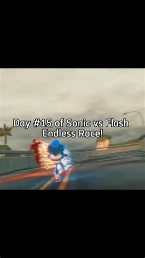 Day #15 of Sonic vs Flash Endless Race 💨⚡🔥 Sonic vs Flash action sequences!#sonic #flash #animation