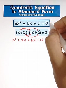 70K views · 1.1K reactions | Changing Quadratic Equation to Standard Form‼️ #basicmath #mathtutorial #mathtutor #MathTrick #mathteachergon #mathhacks #mathematics #MathTutor #teachergon #math #mathreview #quadraticequations #algebra | Ako si Teacher Gon | Facebook