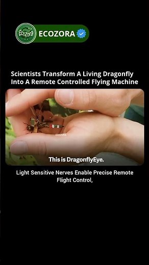 Scientists Turned A Dragonfly Into A Living Drone! 🐉 #dragonfly #robotics#innovation #science