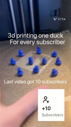 3D printing one duck for every subscriber #3dprinting
