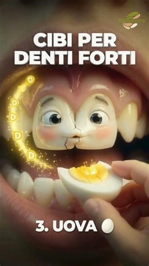 🦷 I 5 Cibi per Denti Forti Scienza Confermata#shorts