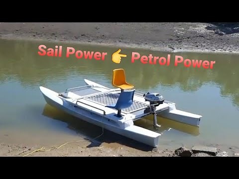 Sailing Catamaran turned motor pontoon