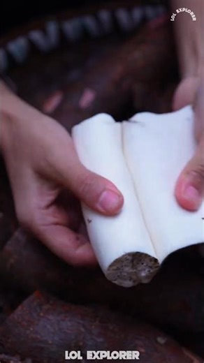 Bubble tea made from a real cassava root 😲🌿 #shorts