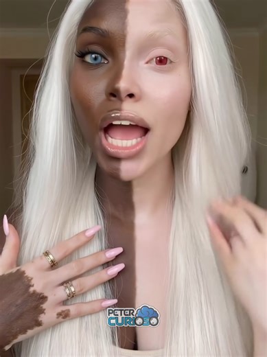 Nem Albert Einstein conseguiria EXPLICAR ISSO 👆🤯😭 #mulher #branca #negra #vitiligo #alberteinstein