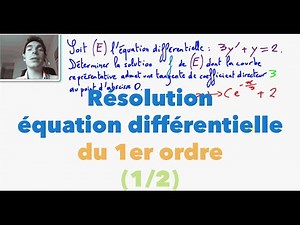 Terminale S Résolution équation différentielle du 1er ordre (1/2)