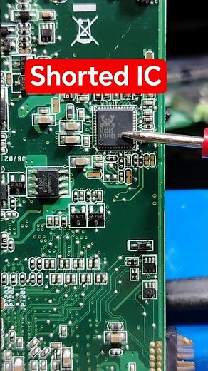 Shorted SMD Capacitors vs IC #motherboardrepair #repair #shorts