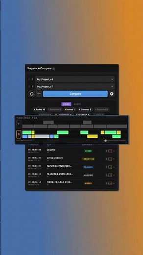 NEW: Sequence Compare. A version-diff panel for Adobe Premiere Pro. Compare up to five versions of a