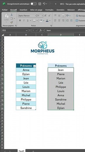 How to sort alphabetically in Excel?