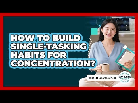 How To Build Single-Tasking Habits For Concentration?
