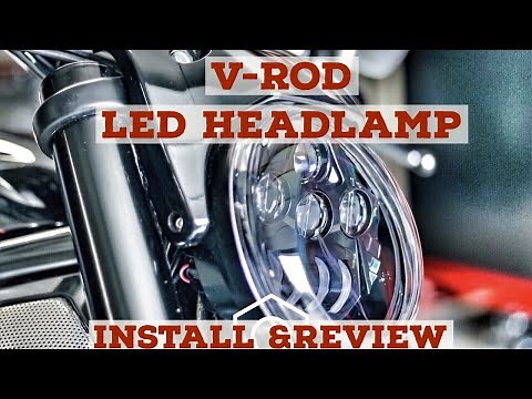Harley Davidson V Rod LED Pathfinder Headlamp Install and Review