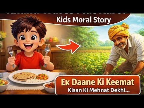 Khana Waste Mat Karo | Kids Moral Story in Hindi | Respect Food & Farmers