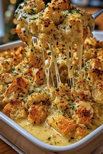 Creamy Chicken Stuffing Bake – RECIPE 🐔 This is the ultimate hug-in-a-dish kind of meal. 💛 Creamy Chicken Stuffing Bake combines crispy golden chicken, savory stuffing, and a rich, velvety sauce that bubbles up around every bite. It’s cozy, satisfying, and shockingly easy—your whole family will be scraping the pan clean! 🛒 What You’ll Need: 3–4 cups cooked, shredded chicken (rotisserie works great!) 1 box stuffing mix (like Stove Top), prepared 1 can (10.5 oz) cream of chicken soup 1 cup sour