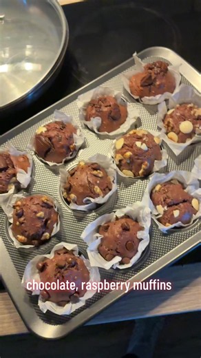 Chocolate Raspberry Protein Muffins recipe