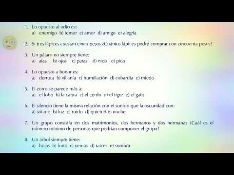 Examen psicometrico con respuestas