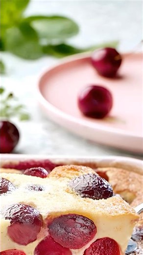 Vanilla Cherry Clafoutis ⭐ #Vanilla #Cherry #Clafoutis
