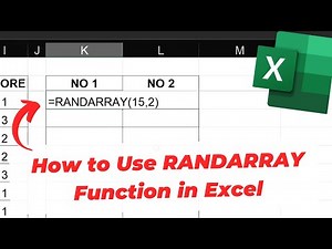 How to Use RANDARRAY Function in Excel