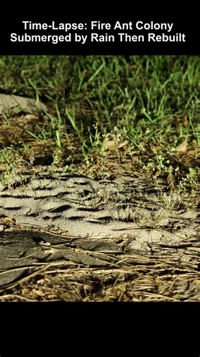7.8K views · 73 reactions | Timelapse: Fire ant colony completely submerged by rain. The ants survive and Build Back Better™ | Anthill Art | Facebook